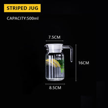 Load image into Gallery viewer, 0.5-1.1L Clear Carafe For Juice Jugs Plastic Water Pitcher Cold Milk Coffee Wine Beverage Iced Tea Pot/ Kettle With Lid / Handle