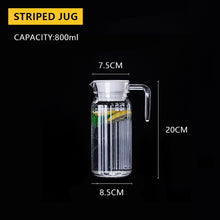 Load image into Gallery viewer, 0.5-1.1L Clear Carafe For Juice Jugs Plastic Water Pitcher Cold Milk Coffee Wine Beverage Iced Tea Pot/ Kettle With Lid / Handle