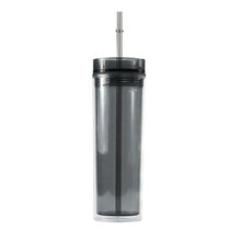 Load image into Gallery viewer, 16oz Slim Skinny Tumbler with Straw Water Bottle 480ml Acrylic BPA Free Clear Plastic Tumbler Wedding Mother's Day Gift Custom