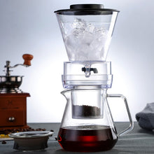 Load image into Gallery viewer, 500ml Cold Brew Coffee Maker with Reusable Stainless Steel Filter Thick Glass Percolators cafetera expreso Coffee Iced Drip Pot
