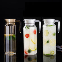 Load image into Gallery viewer, 0.5-1.1L Clear Carafe For Juice Jugs Plastic Water Pitcher Cold Milk Coffee Wine Beverage Iced Tea Pot/ Kettle With Lid / Handle

