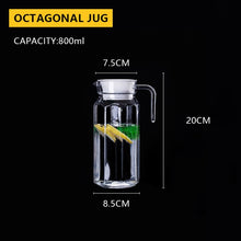 Load image into Gallery viewer, 0.5-1.1L Clear Carafe For Juice Jugs Plastic Water Pitcher Cold Milk Coffee Wine Beverage Iced Tea Pot/ Kettle With Lid / Handle
