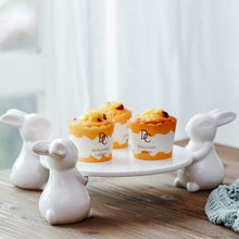 Load image into Gallery viewer, Bunny Rabbit Ceramic plate,Dishes for Dessert Food Server Tray,cute Cake Stand, Tableware Crafts gift for Kitchenware lovers
