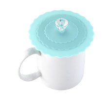 Load image into Gallery viewer, Cute Fruits Adorn Water Drinking Cup Lid FDA Silicone Anti-dust Bowl Cover Cup Seals Glass Mugs Cap Diameter 10cm
