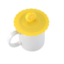 Load image into Gallery viewer, Cute Fruits Adorn Water Drinking Cup Lid FDA Silicone Anti-dust Bowl Cover Cup Seals Glass Mugs Cap Diameter 10cm
