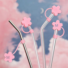 Load image into Gallery viewer, Pink Cherry Straw Straw Dust Plug Glass Cup Accessories Girl Heart Small Objects Suitable For Glass Straw Plug
