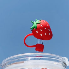 Load image into Gallery viewer, Pink Cherry Straw Straw Dust Plug Glass Cup Accessories Girl Heart Small Objects Suitable For Glass Straw Plug
