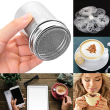 Load image into Gallery viewer, Coffee Mold Printing Assembly Stainless Steel Chocolate Shaker and Icing Sugar Powder Cocoa Flour Coffee Sifter D30

